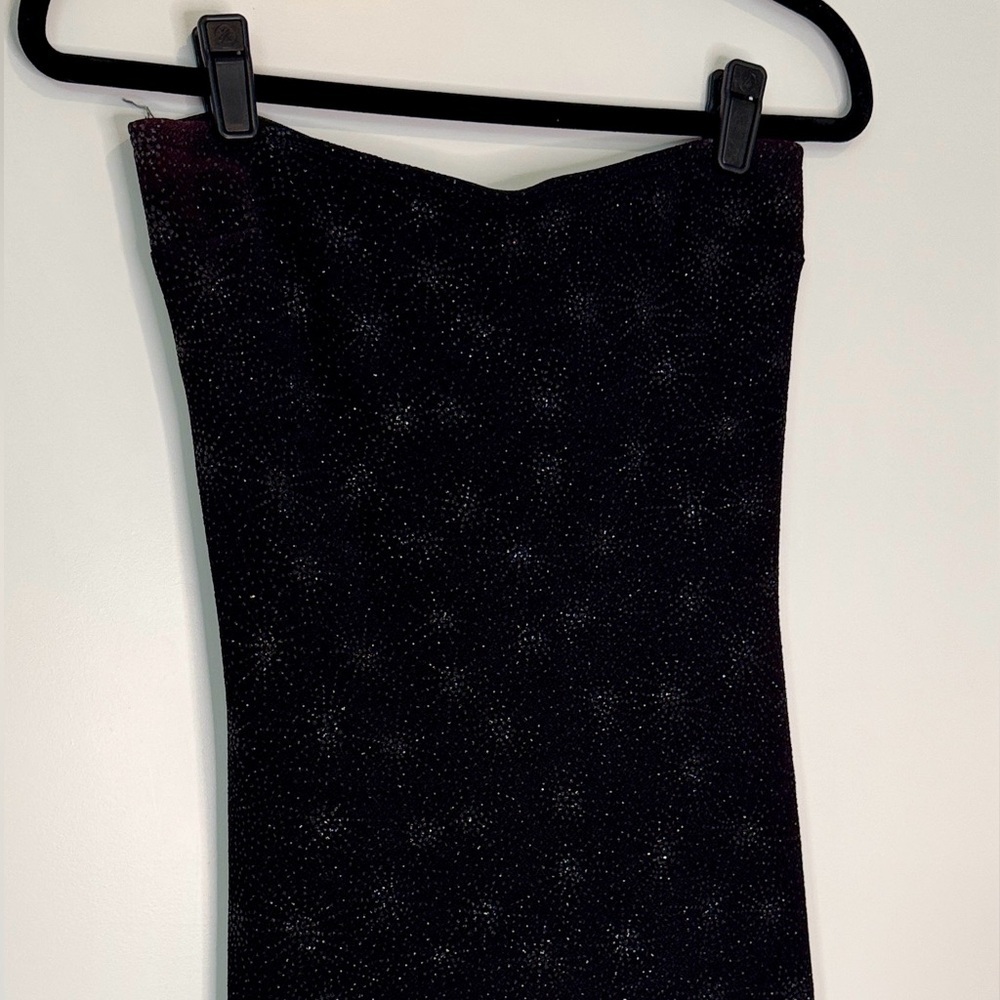 Jessica McClintock Millennium 2000 Strapless Firework Maxi Fishtail Gown - Picture 4 of 16
